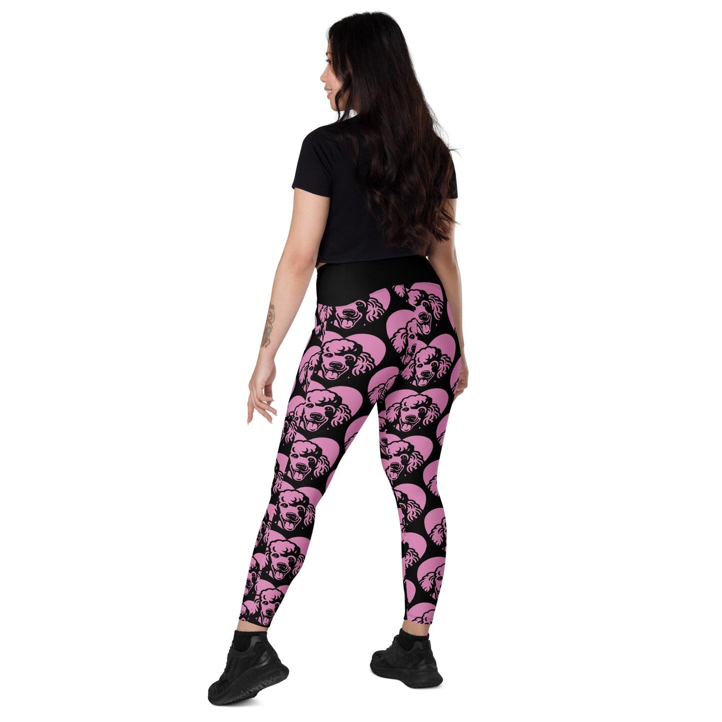 DOG BREED LEGGINGS with pockets - POODLE - HERTTAHOUND - pink | SHALMIAK
