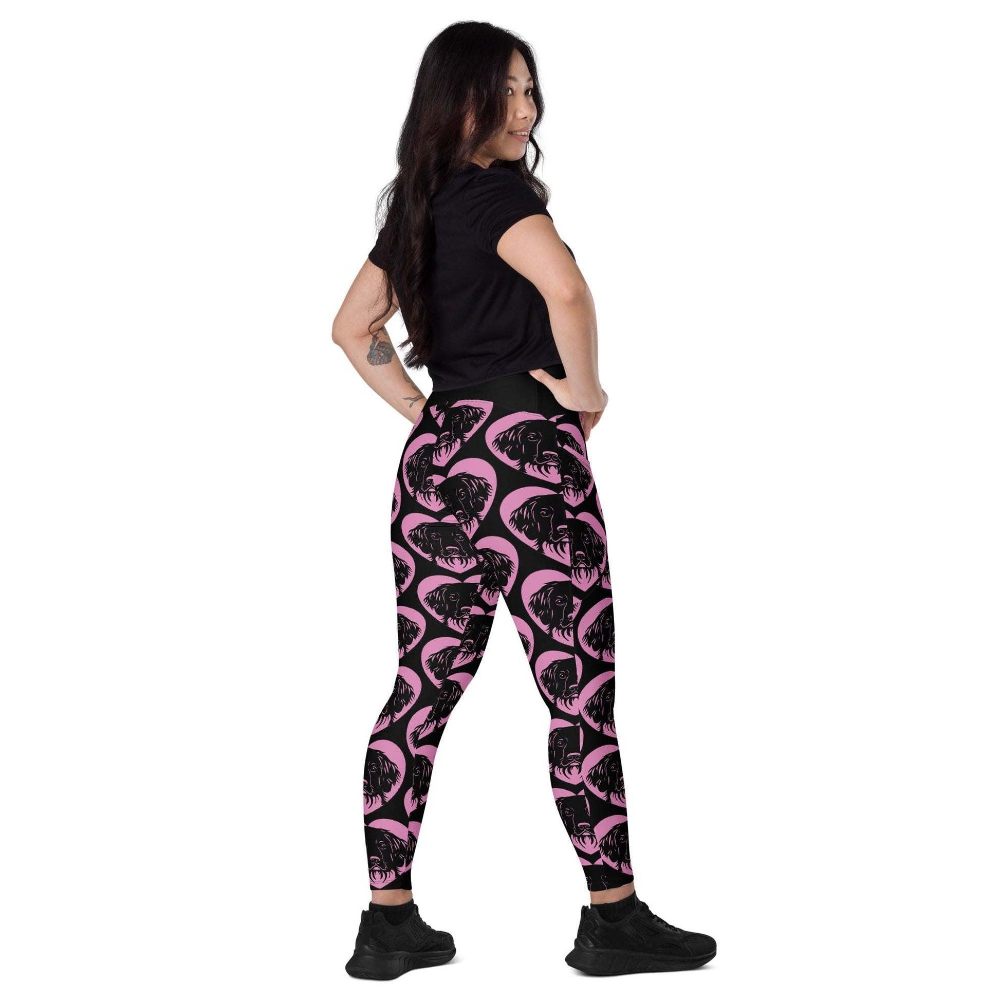 DOG BREED LEGGINGS with pockets - STABYHOUN - HERTTAHOUND - pink | SHALMIAK