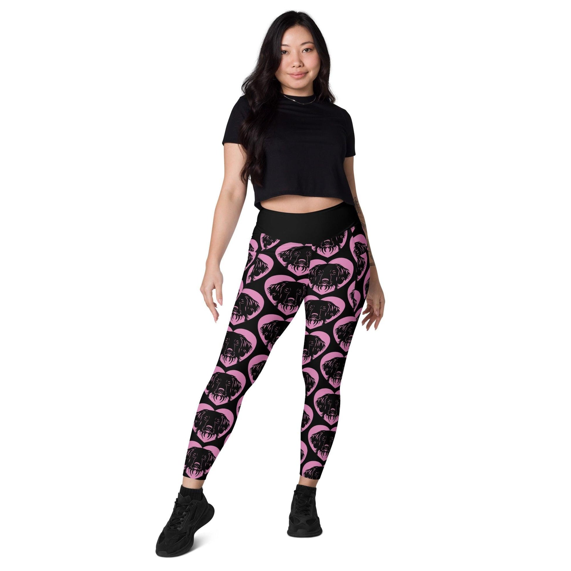 DOG BREED LEGGINGS with pockets - STABYHOUN - HERTTAHOUND - pink | SHALMIAK