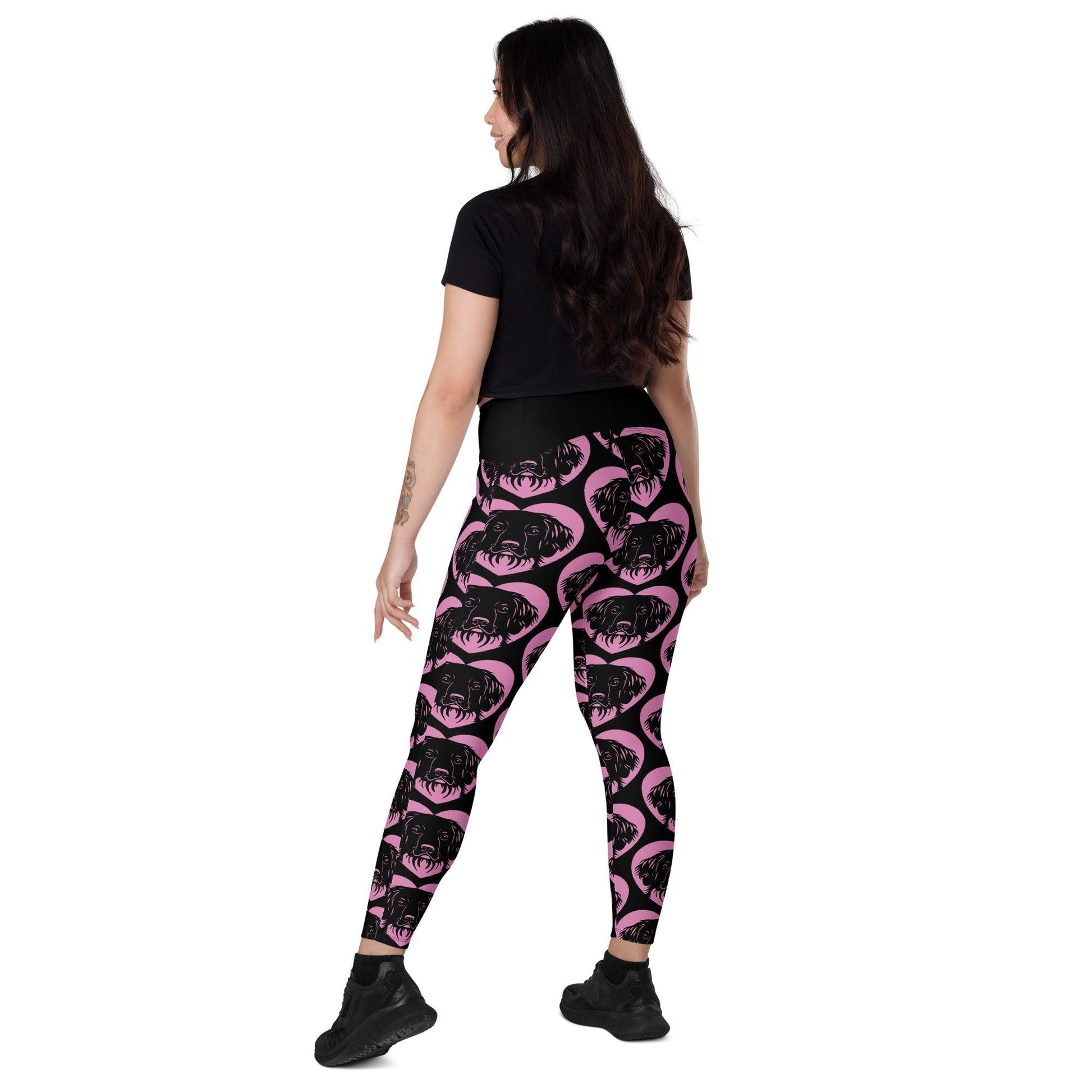 DOG BREED LEGGINGS with pockets - STABYHOUN - HERTTAHOUND - pink | SHALMIAK