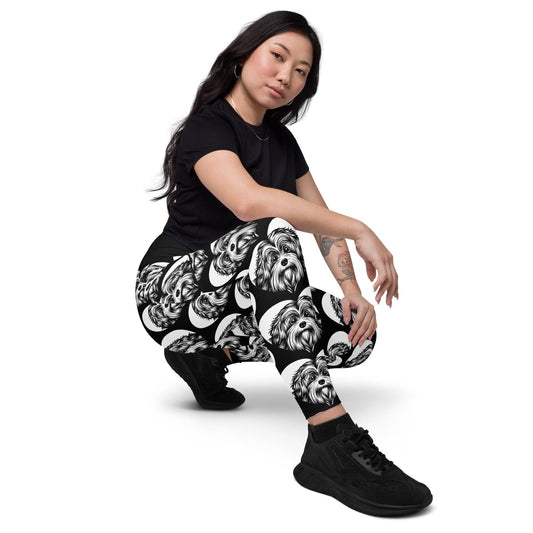 DOG BREED LEGGINGS with pockets - TIBETAN TERRIER - HERTTAHOUND | SHALMIAK