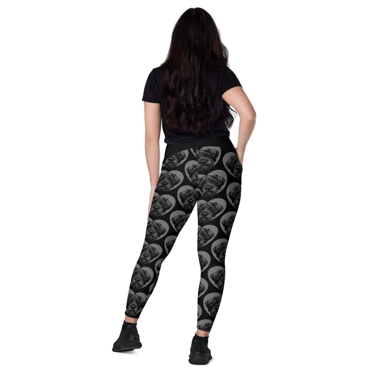 DOG BREED LEGGINGS with pockets - WIREHAIRED POINTING GRIFFON - HERTTAHOUND - grey | SHALMIAK
