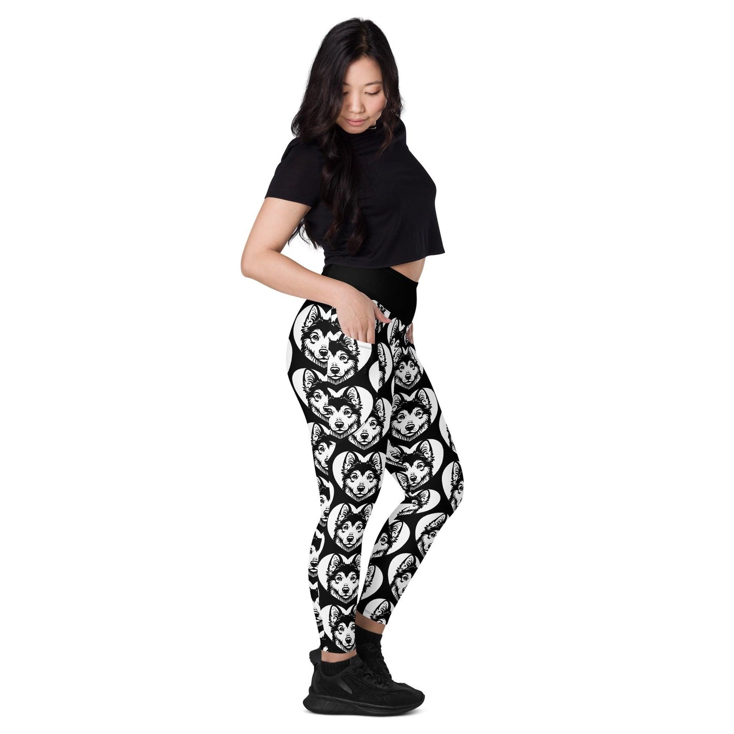 DOG BREED LEGGINGS with pockets - YAKUTIAN LAIKA - HERTTAHOUND | SHALMIAK