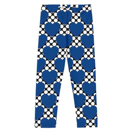 ELLIE LOVE DOT blue black - Kids' Leggings | SHALMIAK