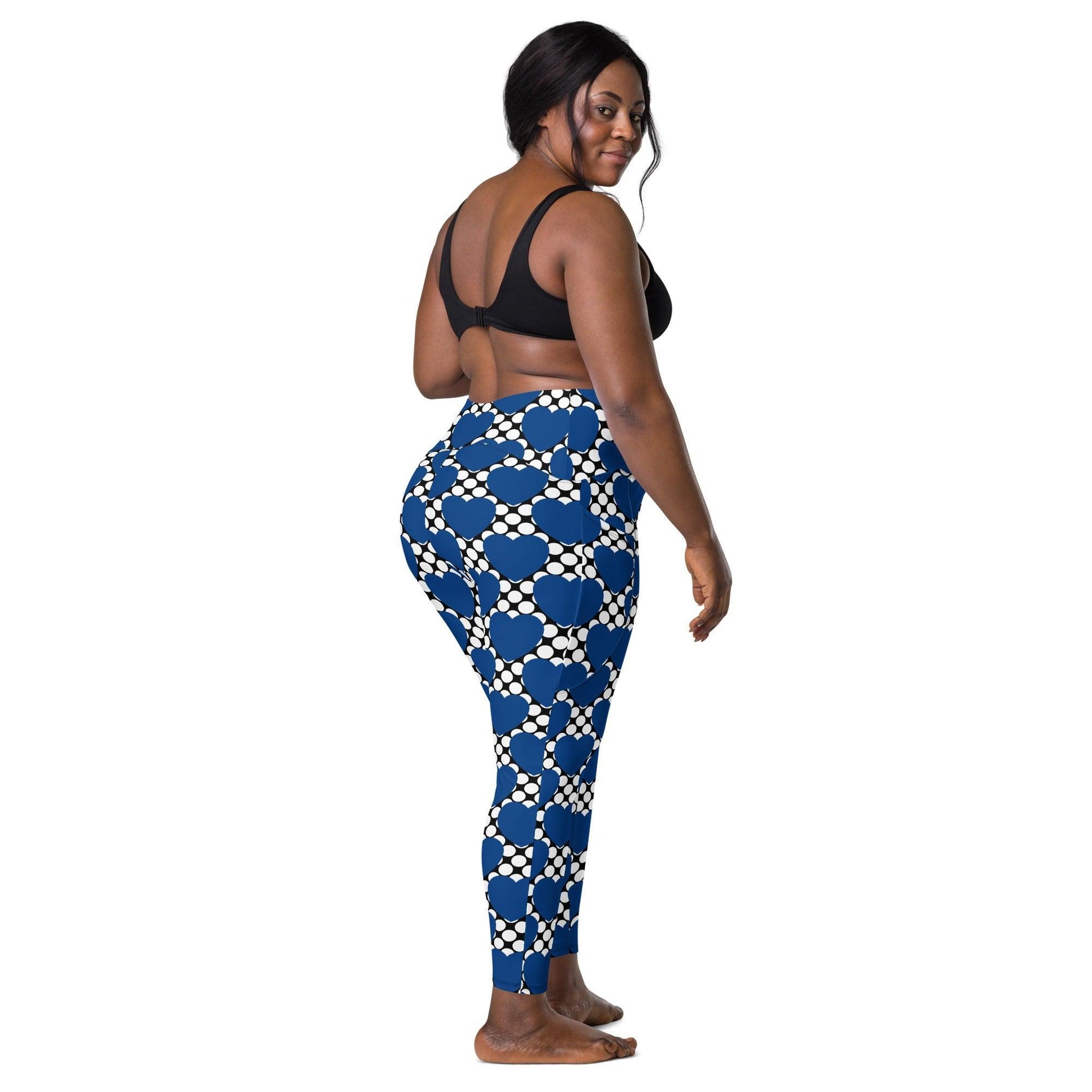 ELLIE LOVE DOT blue black - Leggings With Pockets | SHALMIAK