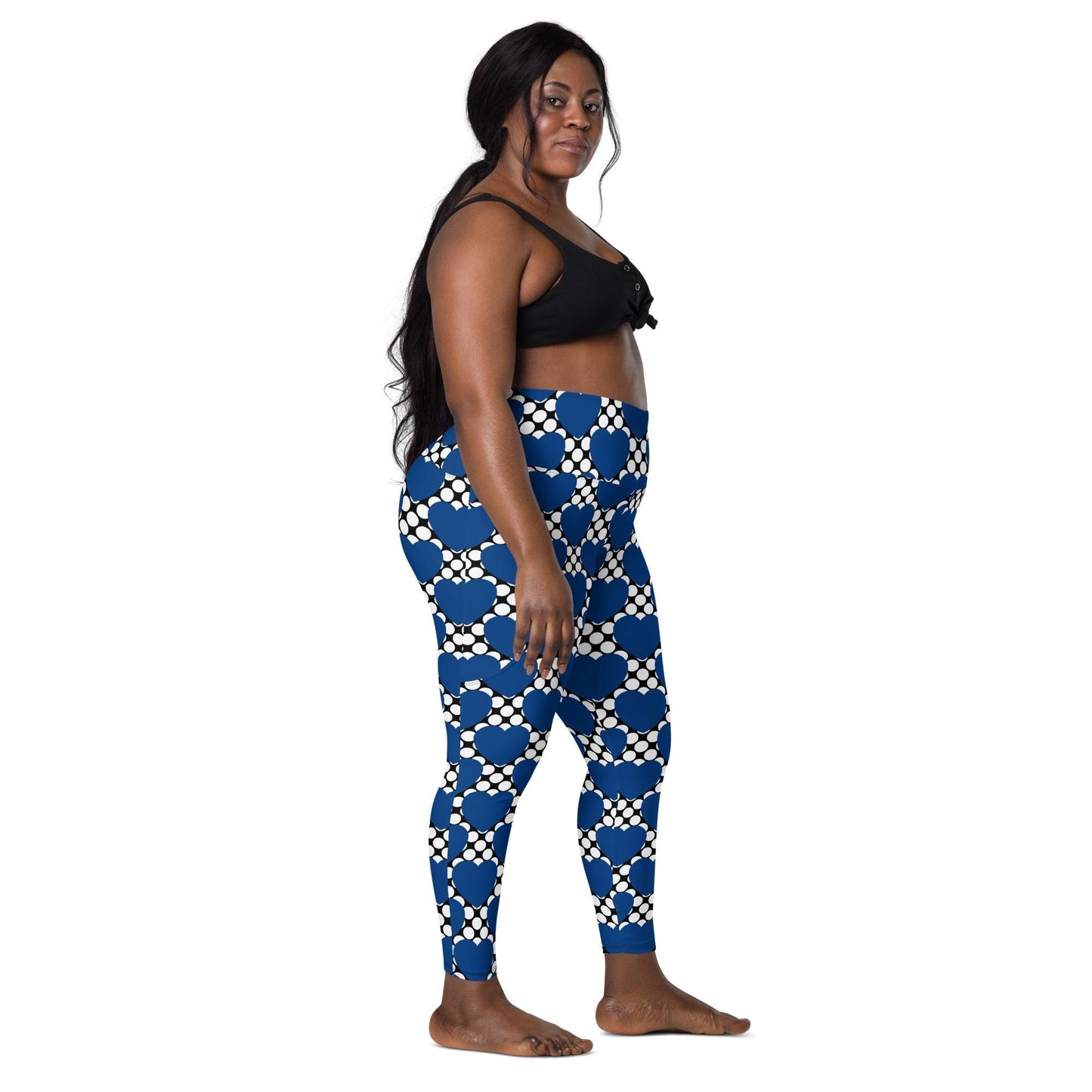 ELLIE LOVE DOT blue black - Leggings With Pockets | SHALMIAK