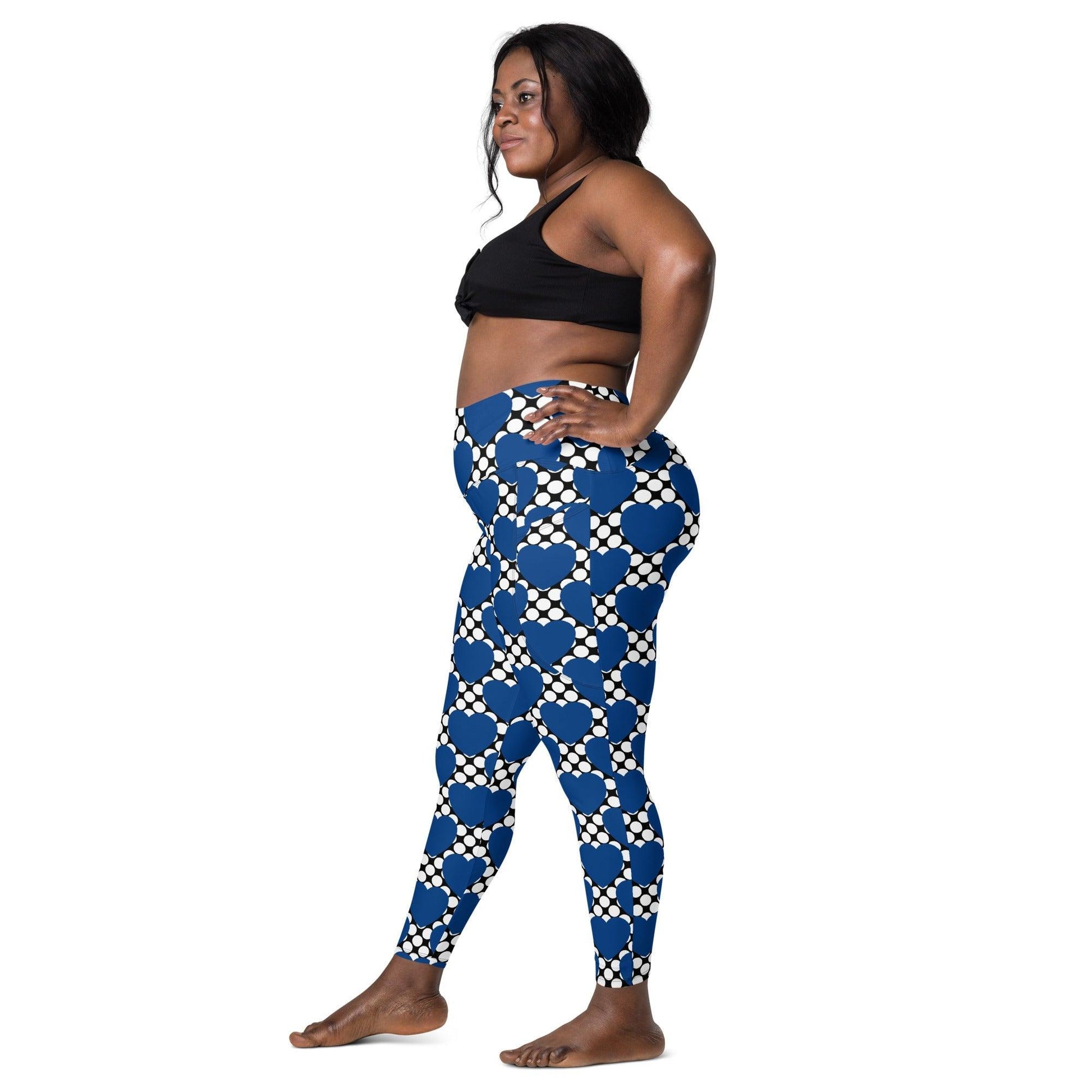 ELLIE LOVE DOT blue black - Leggings With Pockets | SHALMIAK