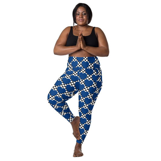 ELLIE LOVE DOT blue black - Leggings With Pockets | SHALMIAK