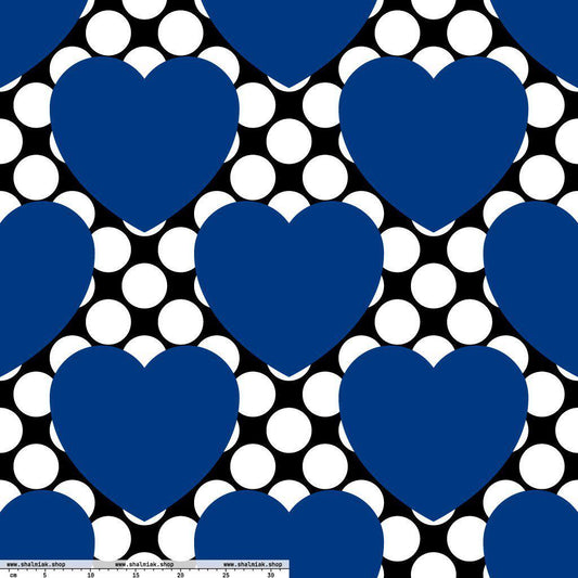 ELLIE LOVE DOT blue black XL | SHALMIAK