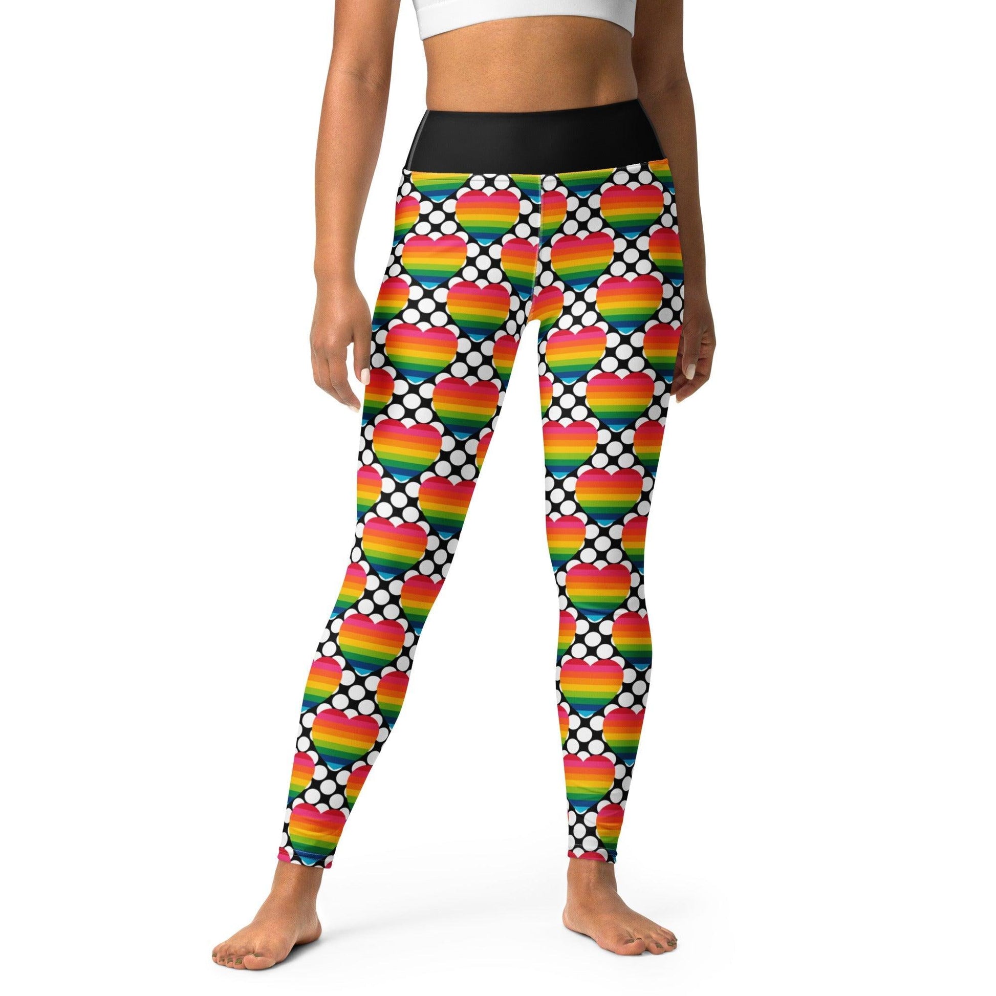ELLIE LOVE DOT rainbow -2- Yoga Leggings | SHALMIAK