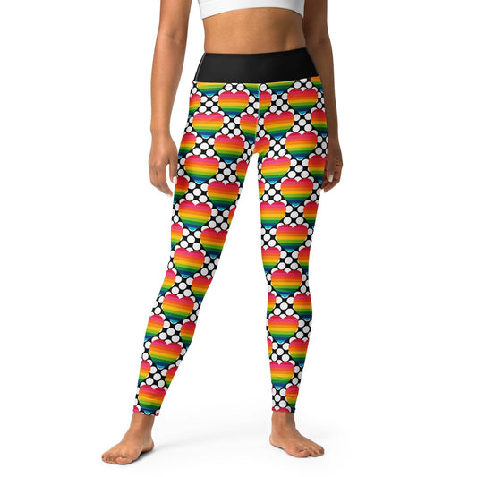 ELLIE LOVE DOT rainbow -2- Yoga Leggings | SHALMIAK