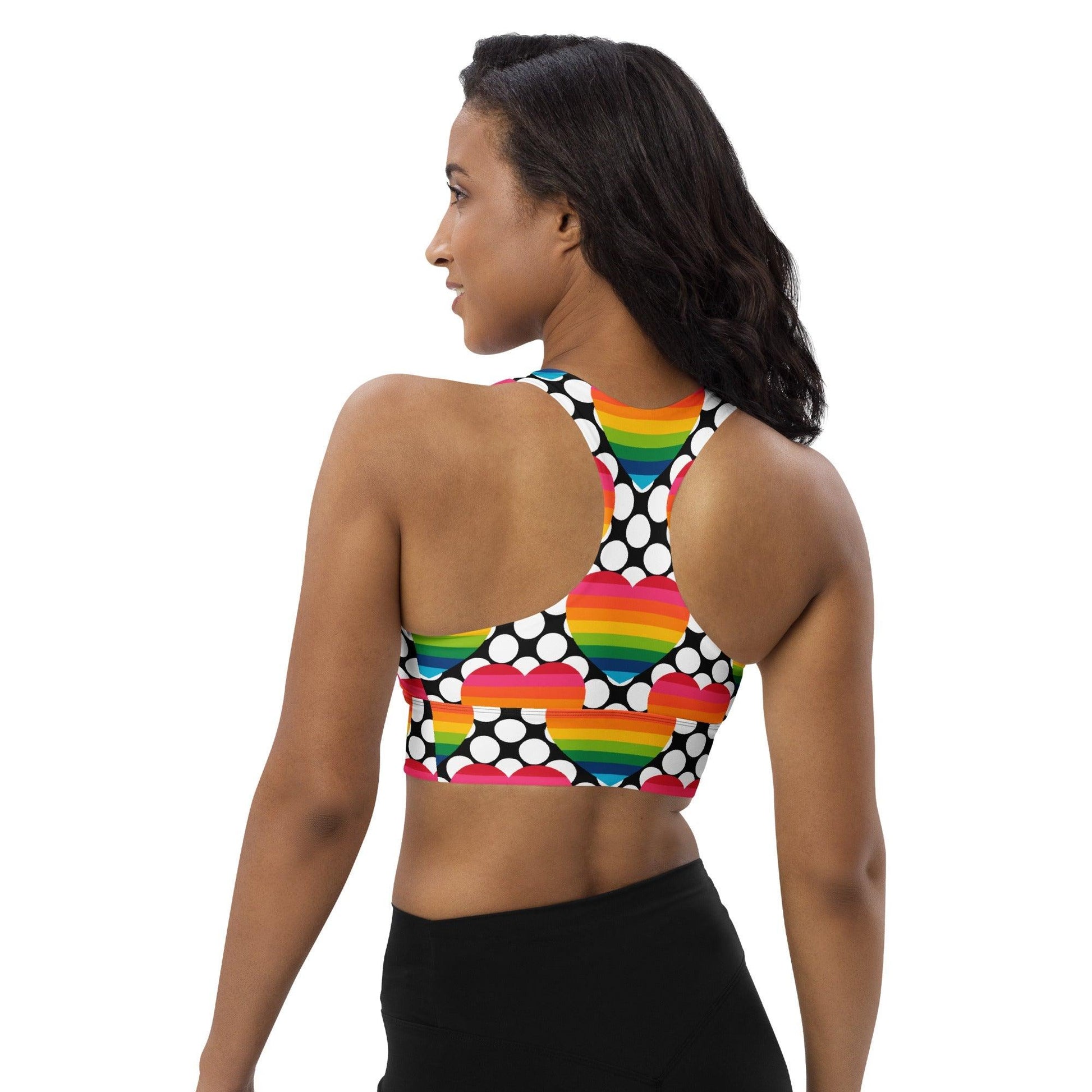 Sports Bra - ELLIE LOVE DOT rainbow | SHALMIAK