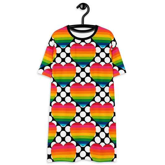 ELLIE LOVE DOT rainbow - T-Shirt Dress | SHALMIAK