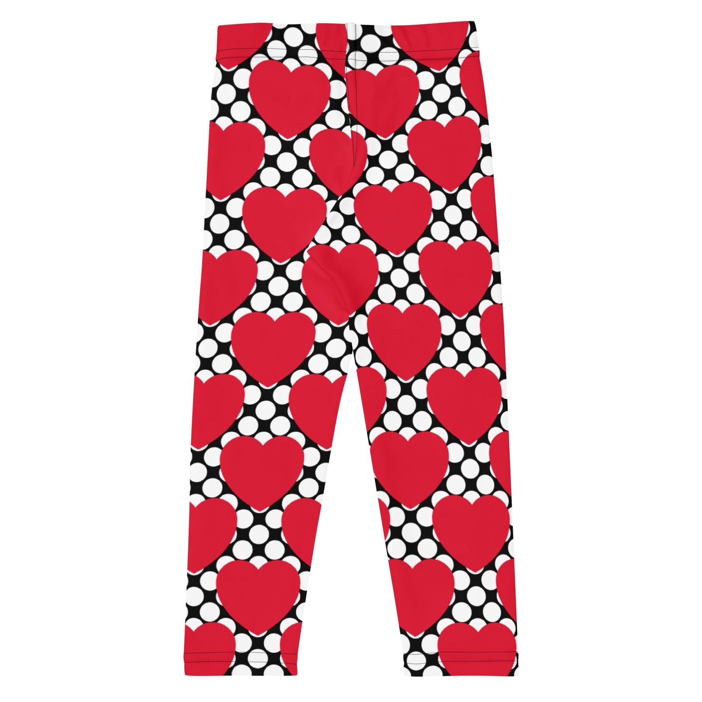 ELLIE LOVE DOT red black -2- Kids' Leggings | SHALMIAK