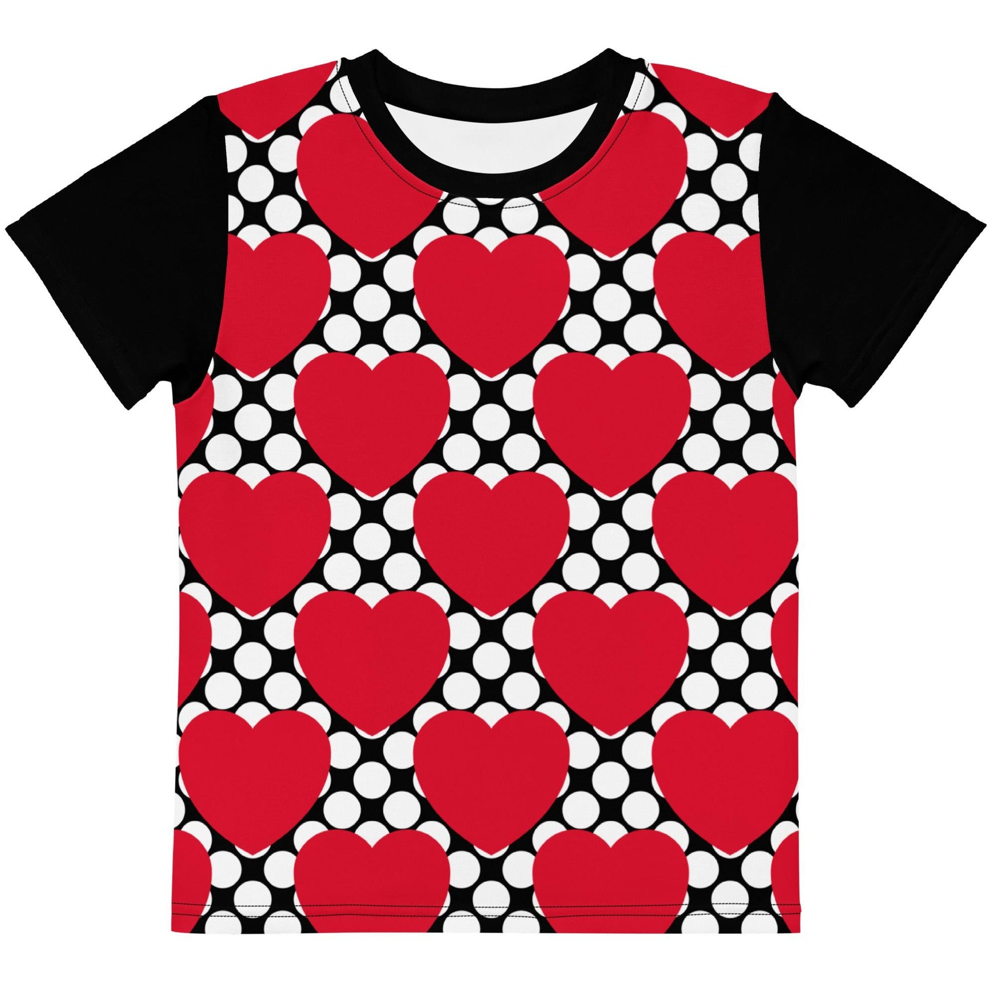 ELLIE LOVE DOT red black - Kids' T-Shirt | SHALMIAK