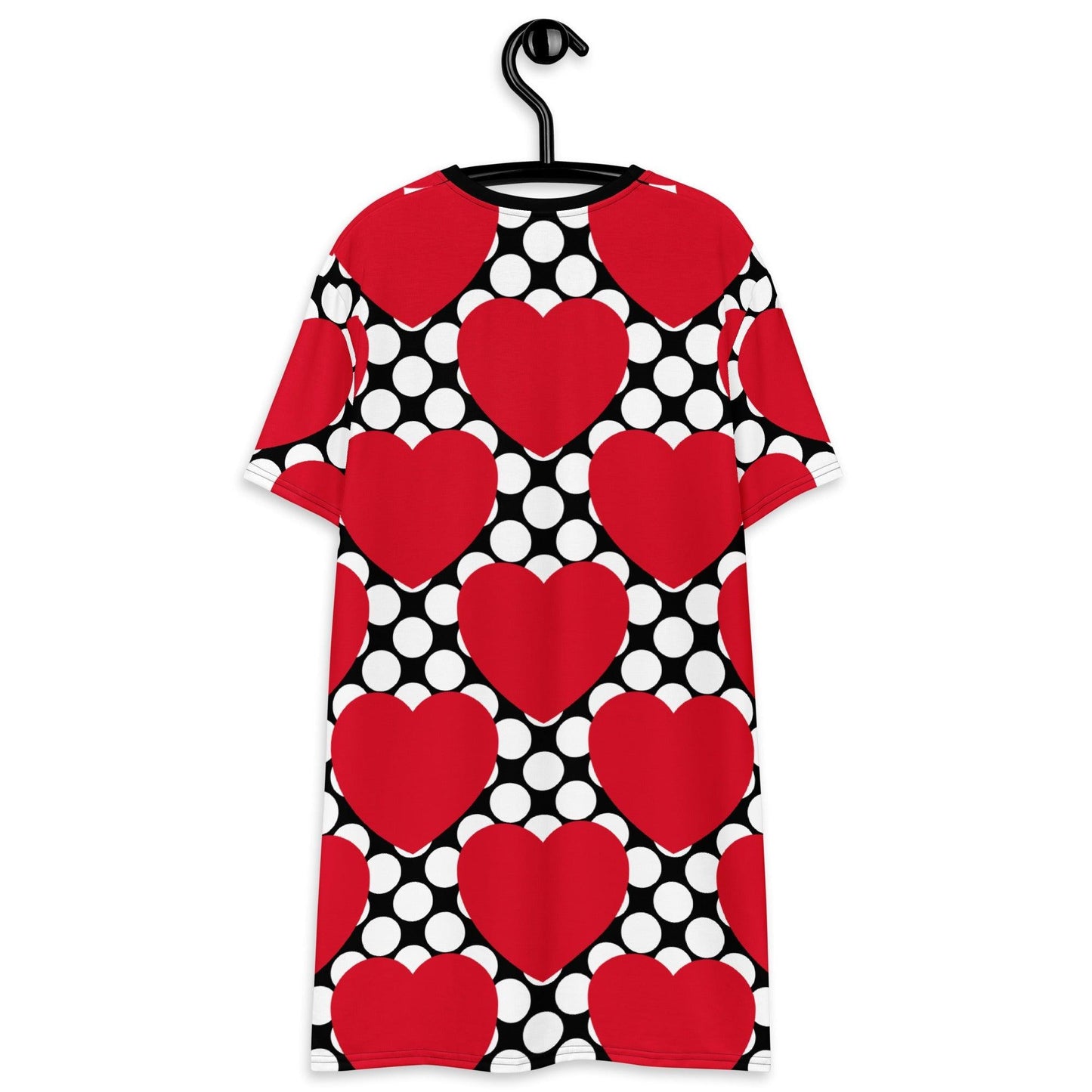ELLIE LOVE DOT red black - T-Shirt Dress | SHALMIAK