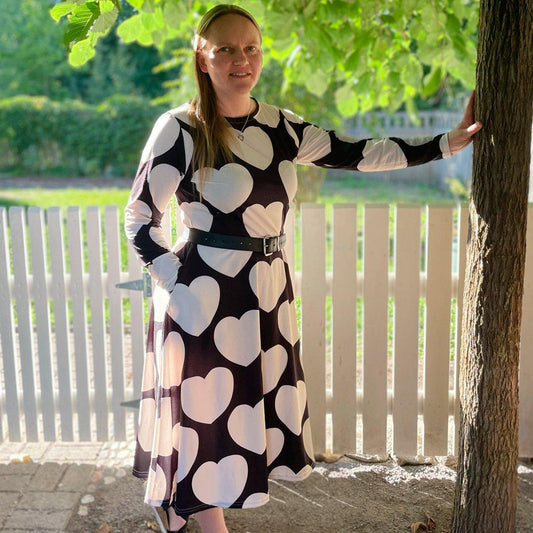 ELLIE LOVE black - Midi Dress With Pockets | SHALMIAK