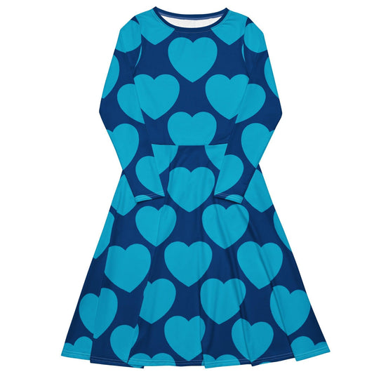 ELLIE LOVE blues - Midi Dress With Pockets | SHALMIAK