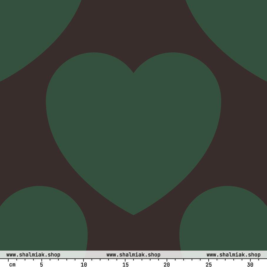 Fabric - ELLIE LOVE forest XL - Bold Heart Print