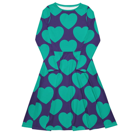 ELLIE LOVE mint purple - Midi Dress With Pockets | SHALMIAK