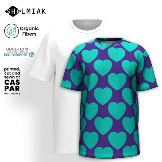 ELLIE LOVE mint purple - Organic Cotton T-Shirt | SHALMIAK