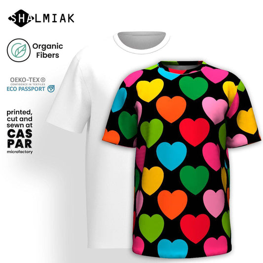 ELLIE LOVE mix black - Organic Cotton T-Shirt | SHALMIAK