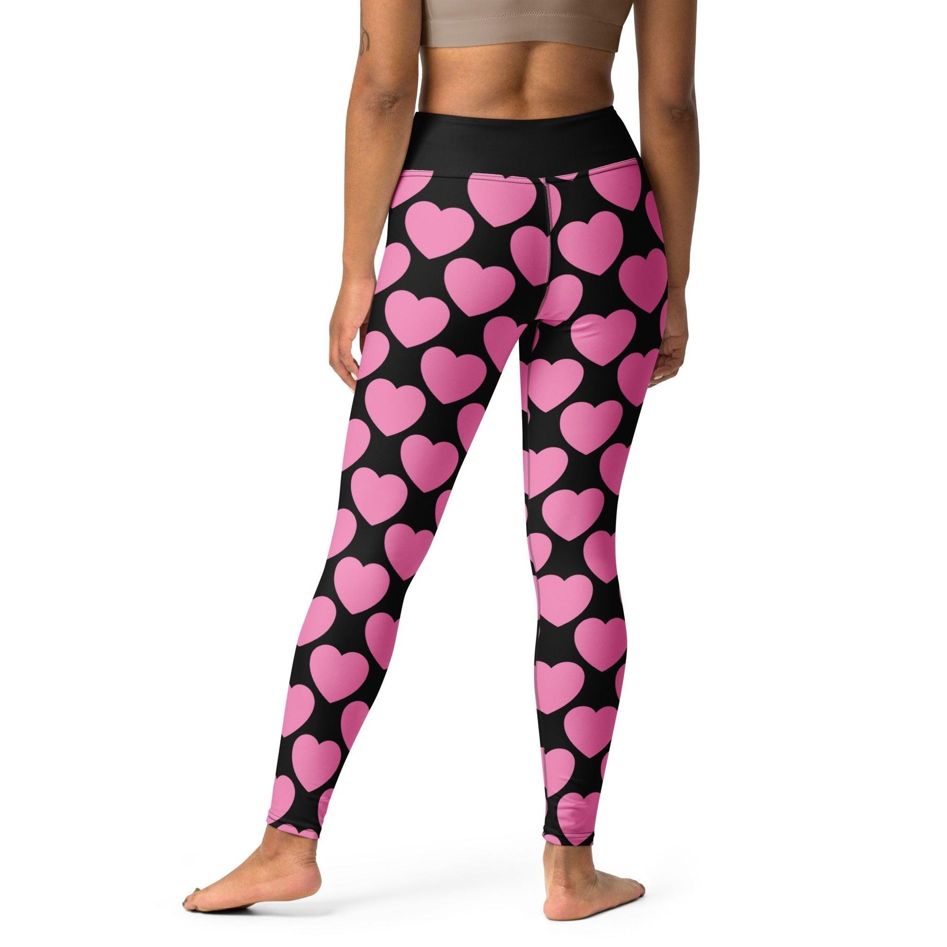 ELLIE LOVE pink black -2- Yoga Leggings | SHALMIAK