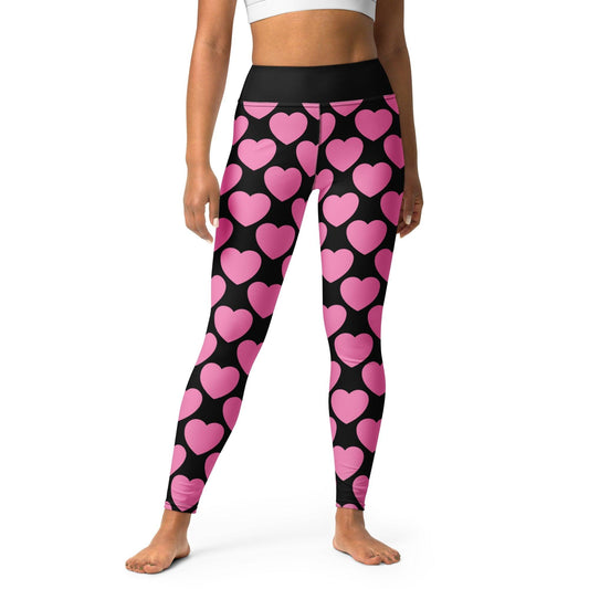 ELLIE LOVE pink black -2- Yoga Leggings | SHALMIAK