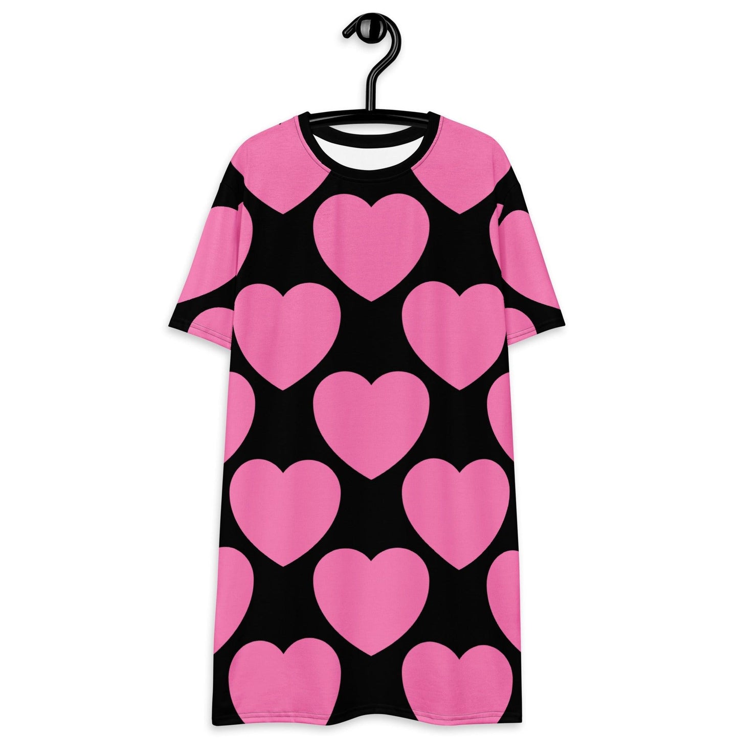 ELLIE LOVE pink black - T-Shirt Dress | SHALMIAK