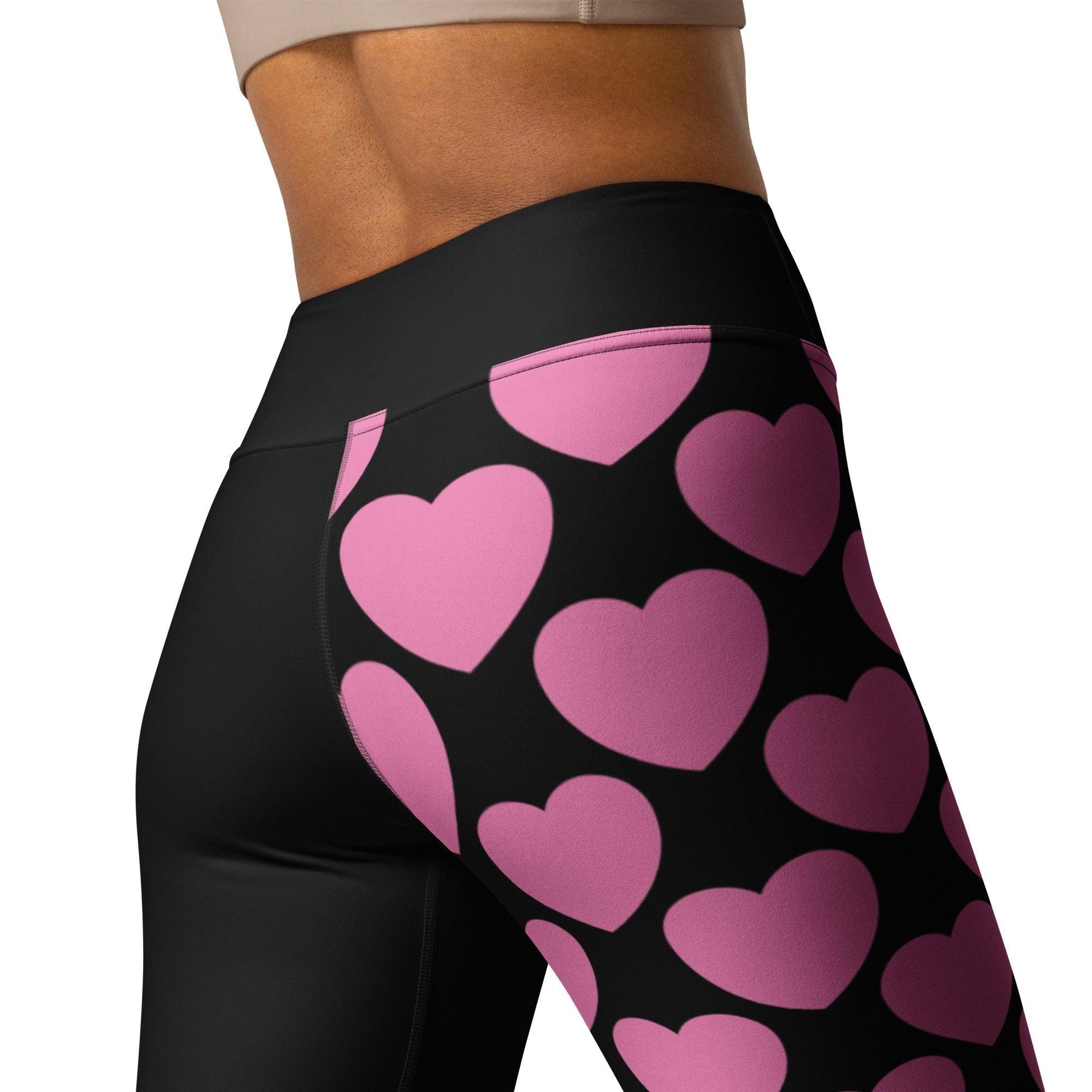 ELLIE LOVE pink black - Yoga Leggings | SHALMIAK
