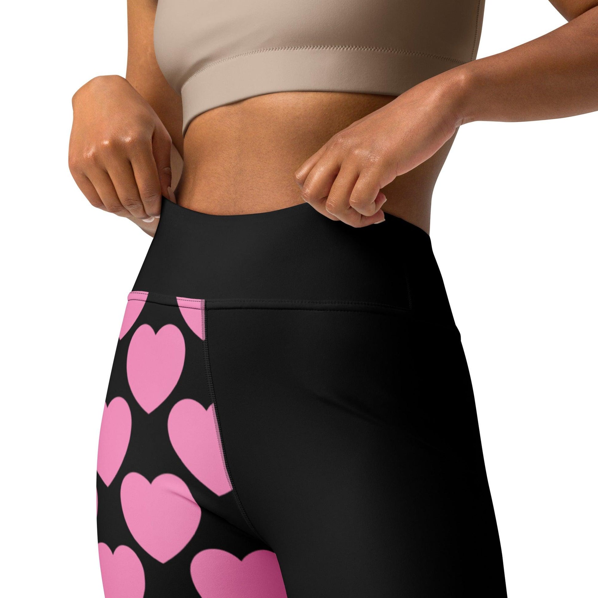 ELLIE LOVE pink black - Yoga Leggings | SHALMIAK