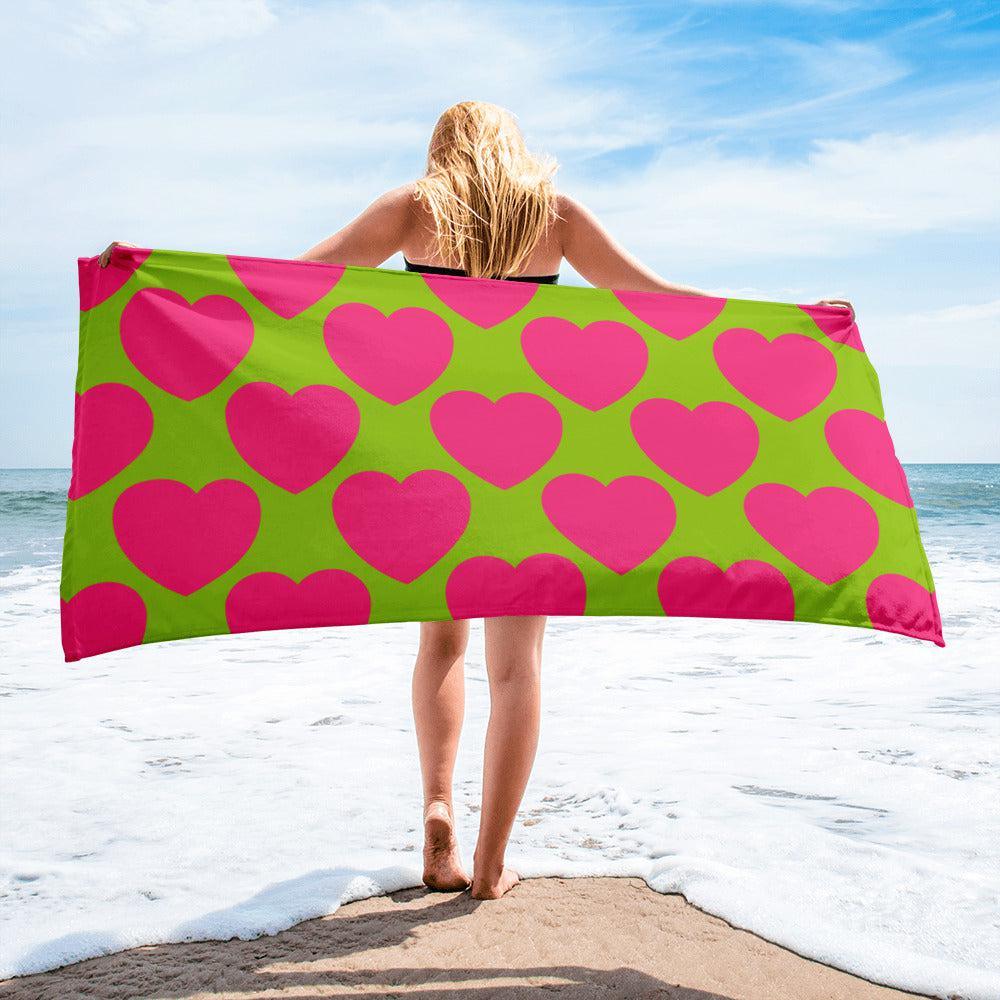 ELLIE LOVE pink lime - Towel | SHALMIAK