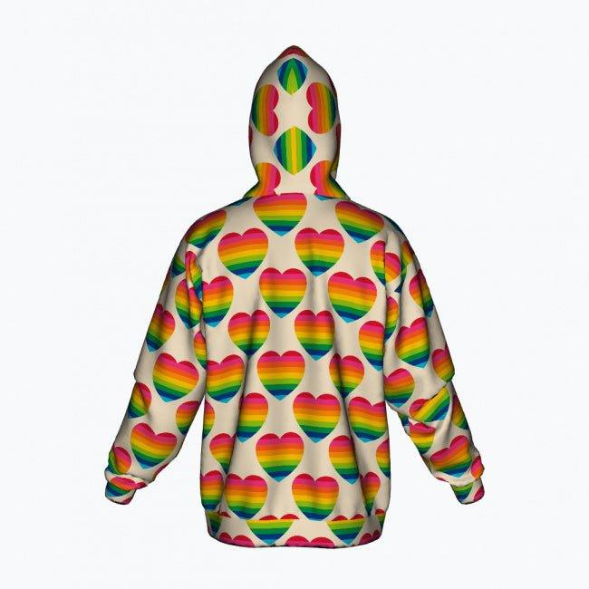 ELLIE LOVE rainbow - Cotton Zipper Hoodie | SHALMIAK