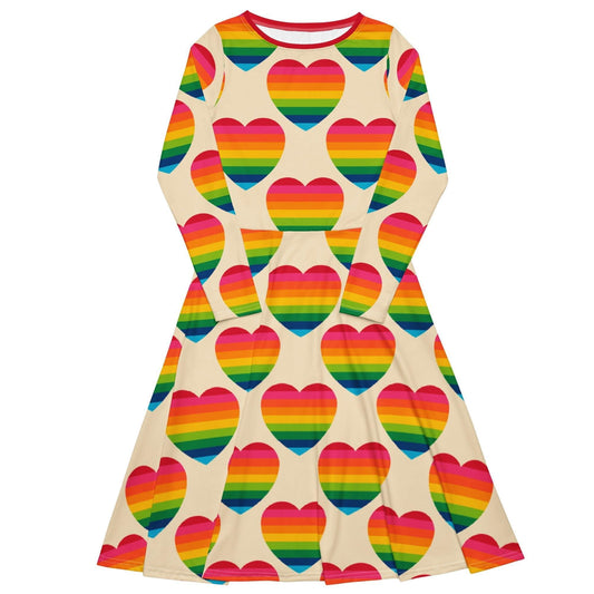 ELLIE LOVE rainbow - Midi Dress With Pockets | SHALMIAK