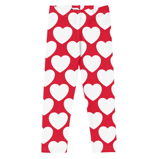 ELLIE LOVE red white -2- Kids' Leggings | SHALMIAK