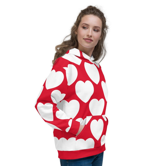 ELLIE LOVE red white - Hoodie | SHALMIAK