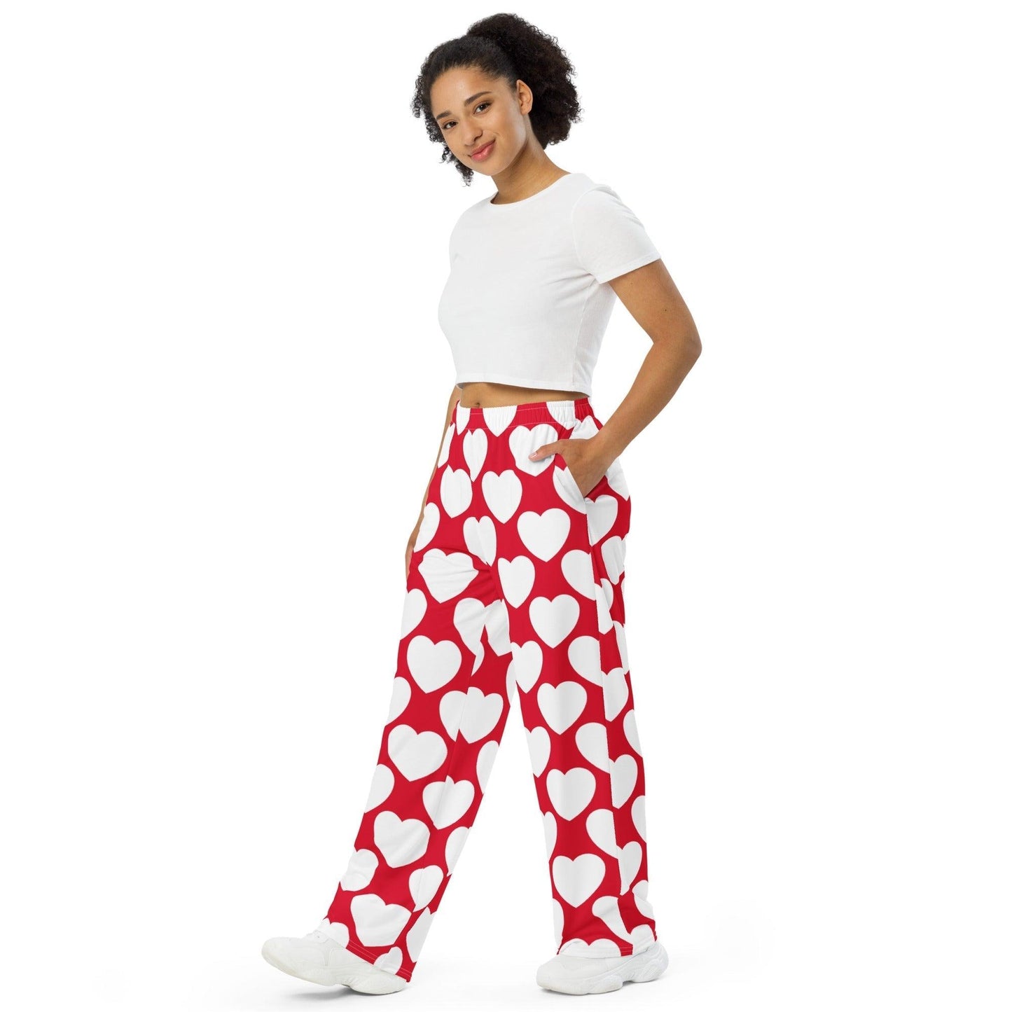 ELLIE LOVE red white - Pants | SHALMIAK