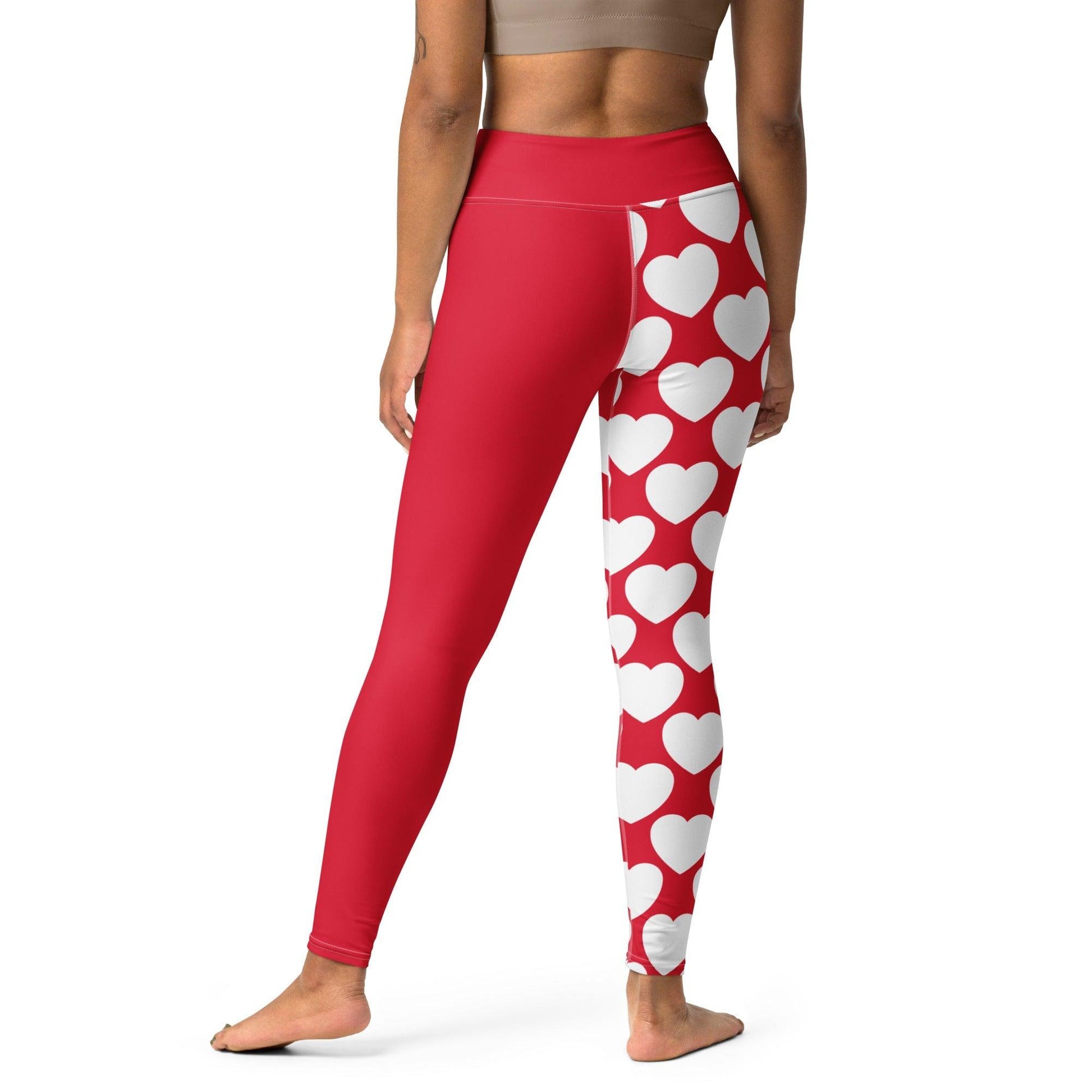 ELLIE LOVE red white - Yoga Leggings | SHALMIAK