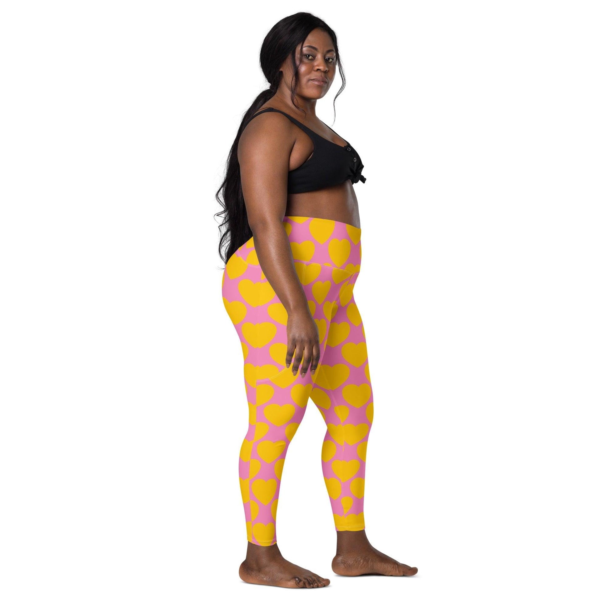 ELLIE LOVE yellow pink - Leggings With Pockets | SHALMIAK