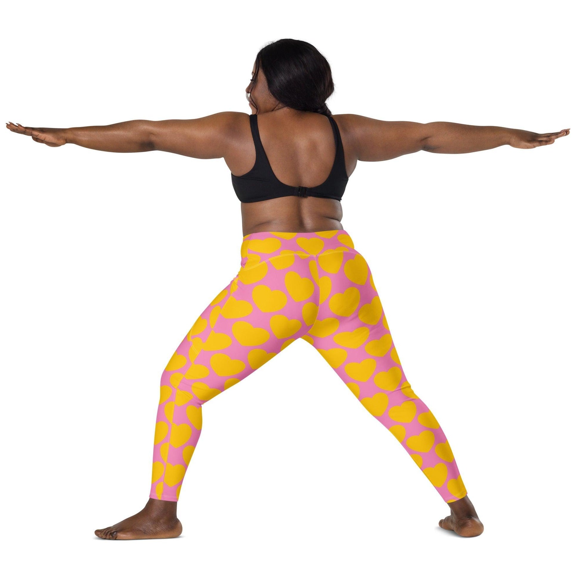 ELLIE LOVE yellow pink - Leggings With Pockets | SHALMIAK