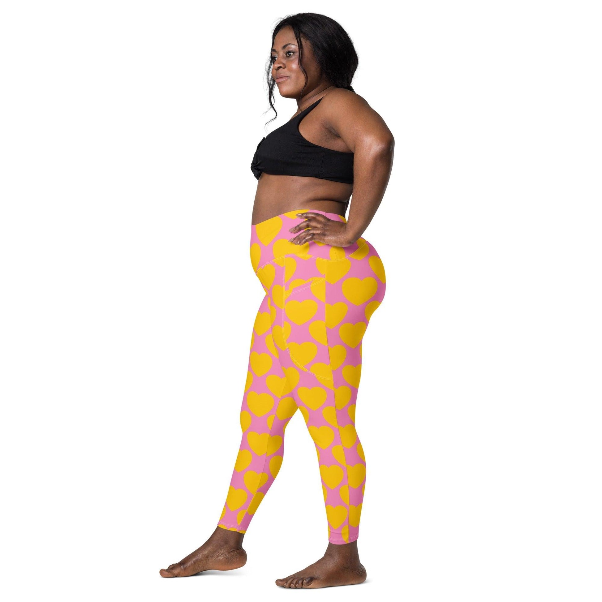 ELLIE LOVE yellow pink - Leggings With Pockets | SHALMIAK