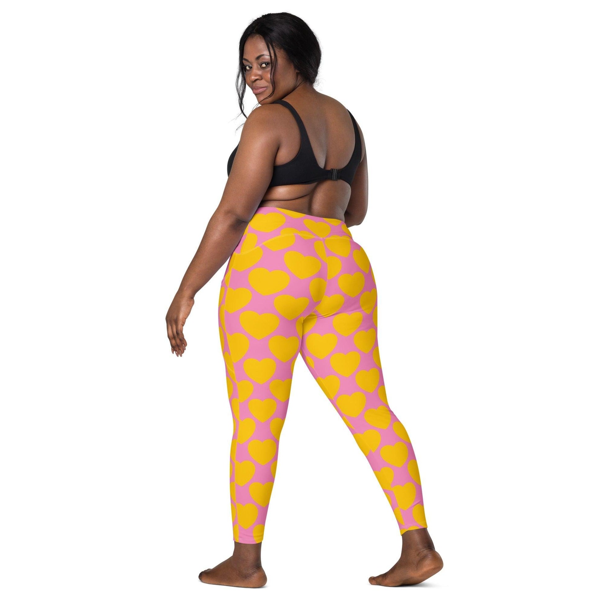 ELLIE LOVE yellow pink - Leggings With Pockets | SHALMIAK