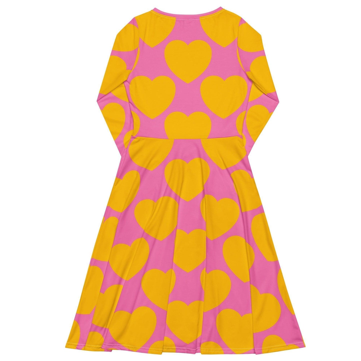 ELLIE LOVE yellow pink - Midi Dress With Pockets | SHALMIAK