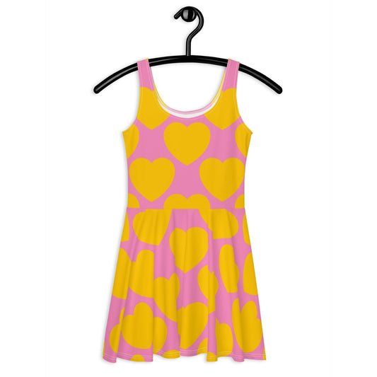 ELLIE LOVE yellow pink - Skater Dress | SHALMIAK