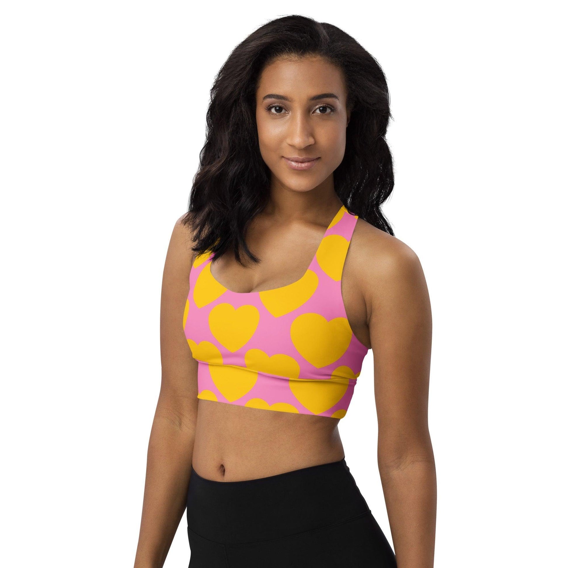 Sports Bra - ELLIE LOVE yellow pink | SHALMIAK