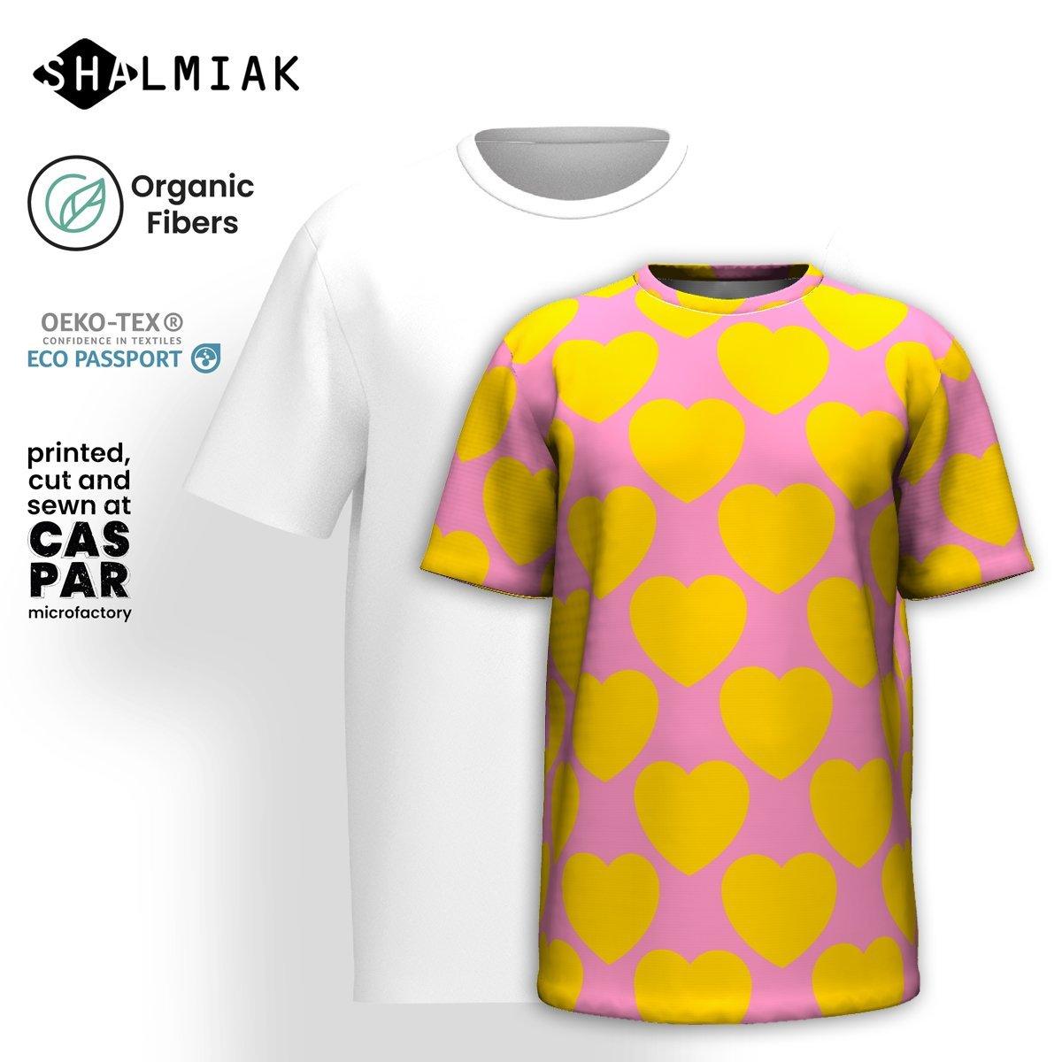ELLIE LOVE yellow pink - Organic Cotton T-Shirt | SHALMIAK