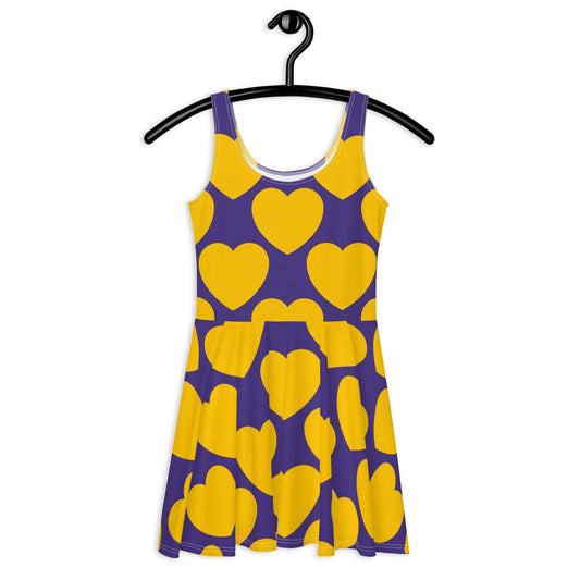 ELLIE LOVE yellow purple - Skater Dress | SHALMIAK