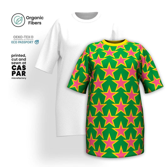 ELLIE STAR green - Organic Cotton T-Shirt Dress | SHALMIAK