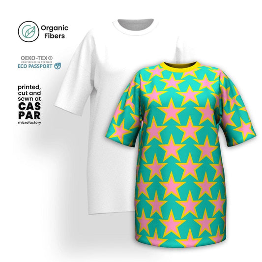 ELLIE STAR mint - Organic Cotton T-Shirt Dress | SHALMIAK