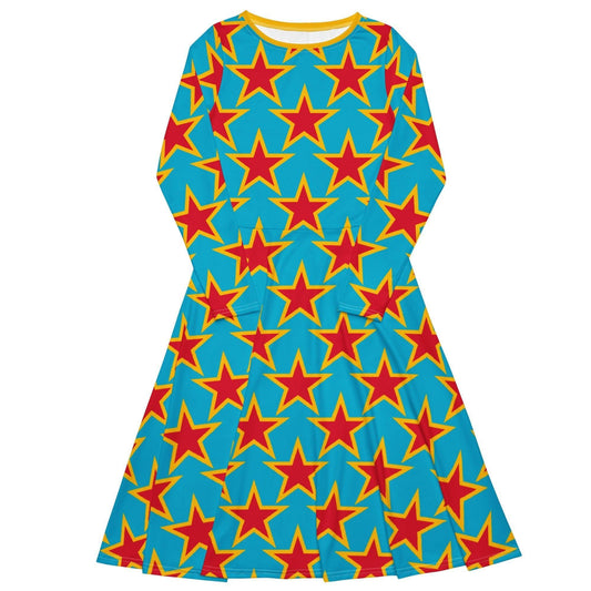 ELLIE STAR turquoise - Midi Dress With Pocketsdress | SHALMIAK